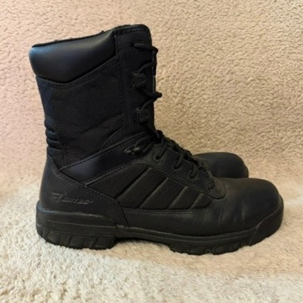 Bates Mens GX-8 Tactical Side Zip Boots Black Leather Nylon E02261 10.5 EW